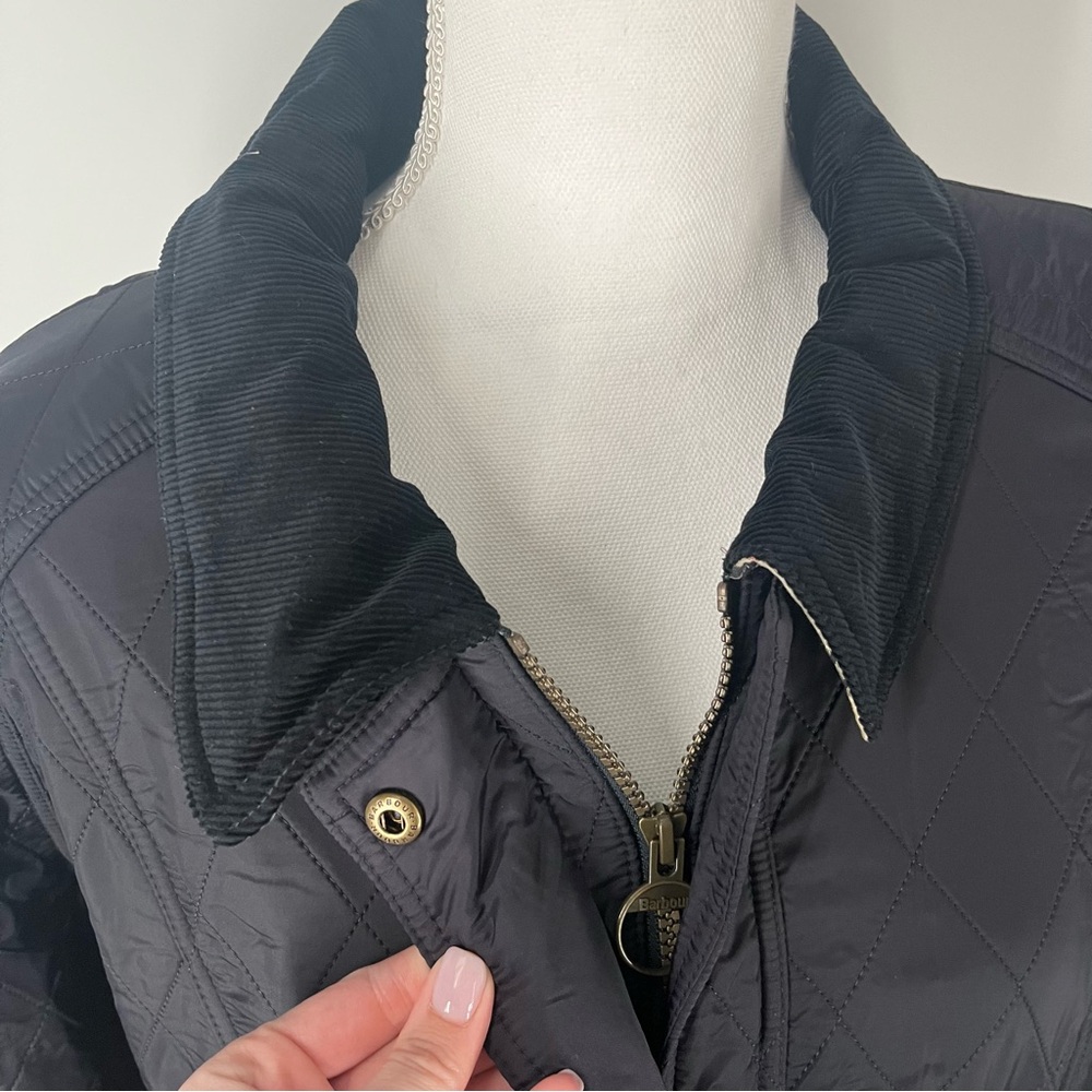 Barbour Black Beadnell Polarquilt Jacket 2X Plus Size NWT Women's Tartan Lined - Picture 7 of 13